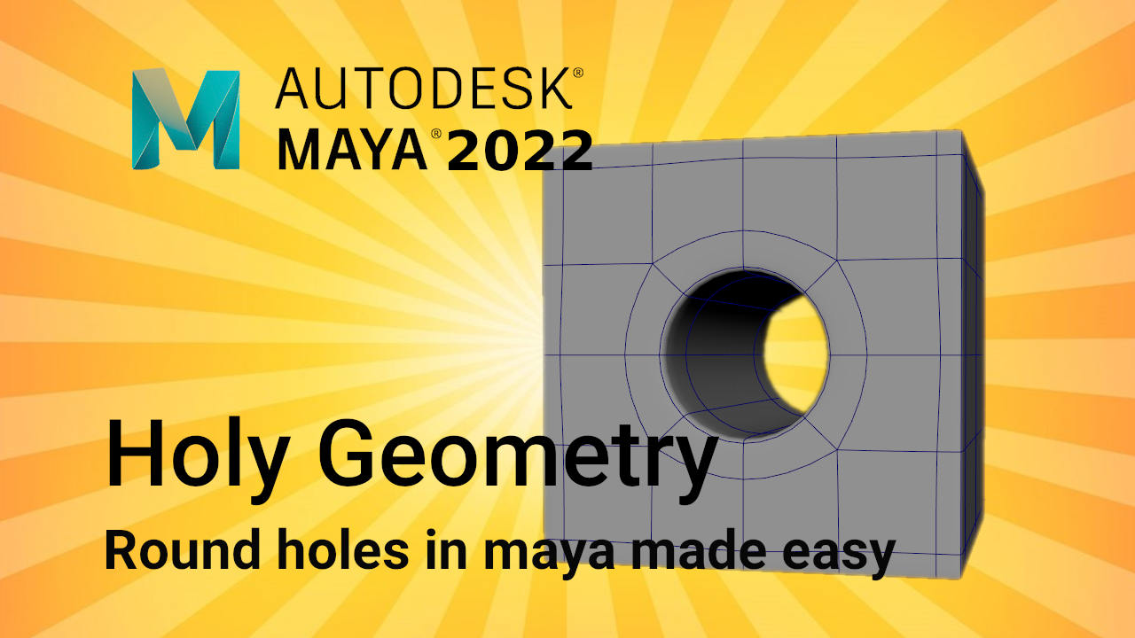 Maya tutorial Cutting holes in Maya 2022