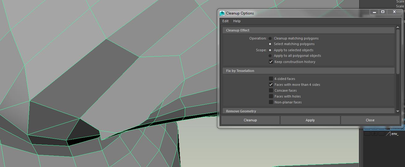 Mesh Cleanup does nothing - Simply Maya User Community