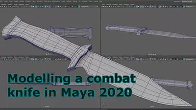 Modelling a combat knife in Maya 2020